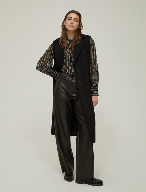 Cappotto smanicato in panno