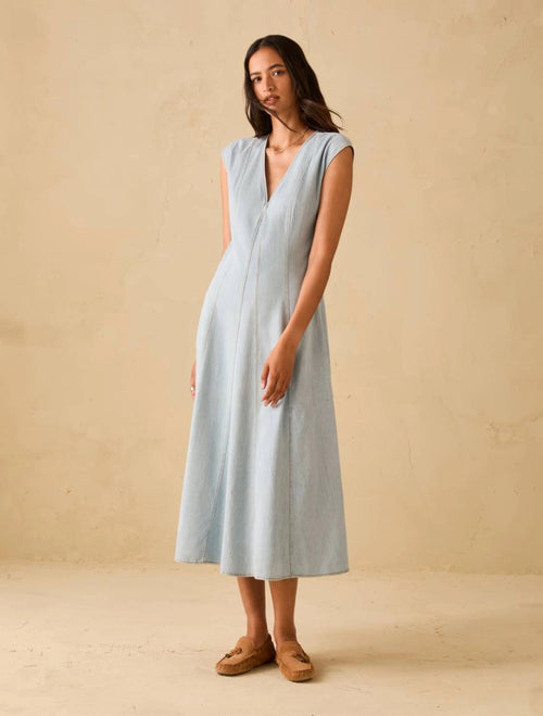Abito midi in denim leggero