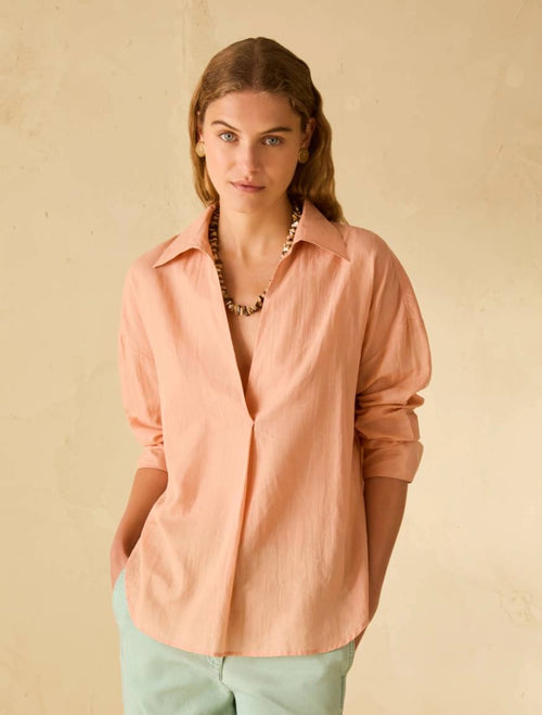Blusa in voile di cotone
