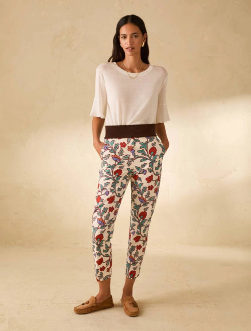 Pantaloni Capri in popeline