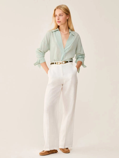 Pantaloni in puro lino